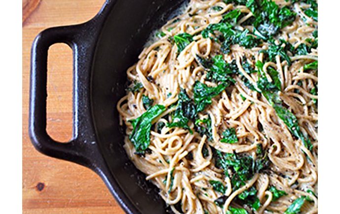 Pasta with Kale, Cheese and Black Pepper