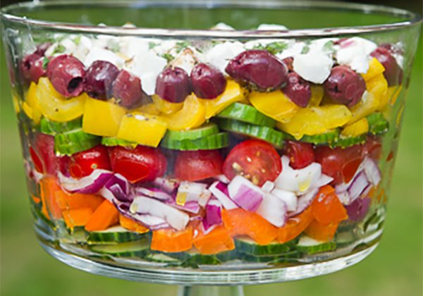 Layered Greek Salad