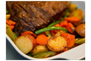 Slow Cooked Pot Roast with Mini Potatoes