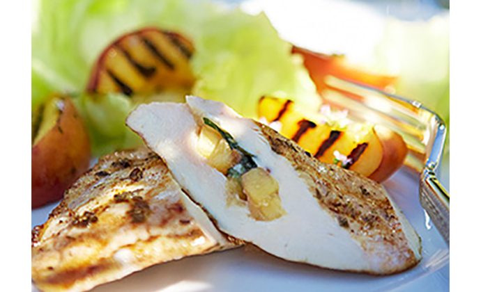 Peaches and Brie Stuffed Chicken Breast