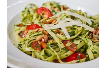 Linguine with Spinach and Asiago Cheese