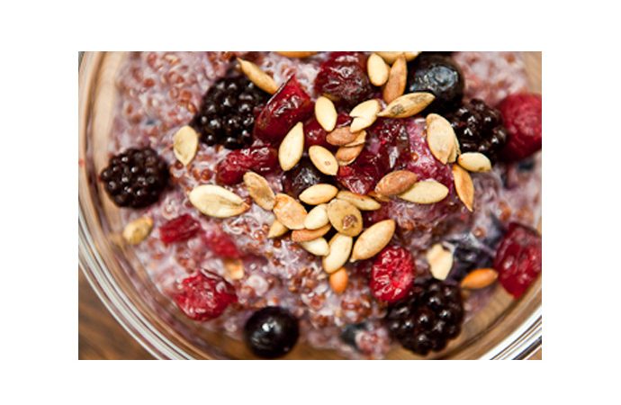 Quinoa and Mixed Berry Hot Cereal
