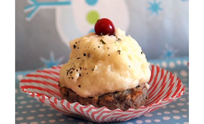 Turkey and Mashed Potato Cupcakes