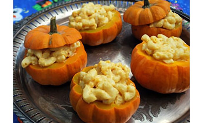 Menacing Mac and Cheese in Pumpkins
