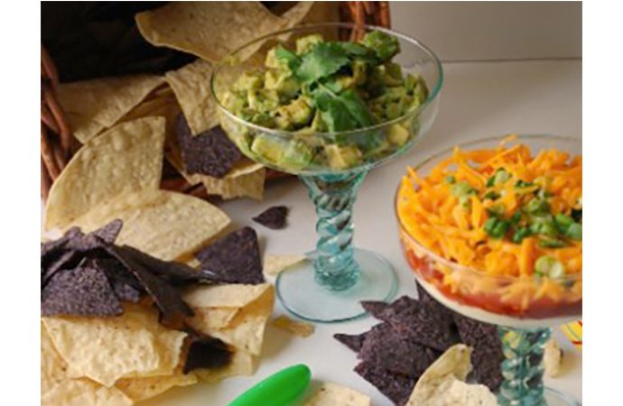 Nacho Chips with Layer Dip