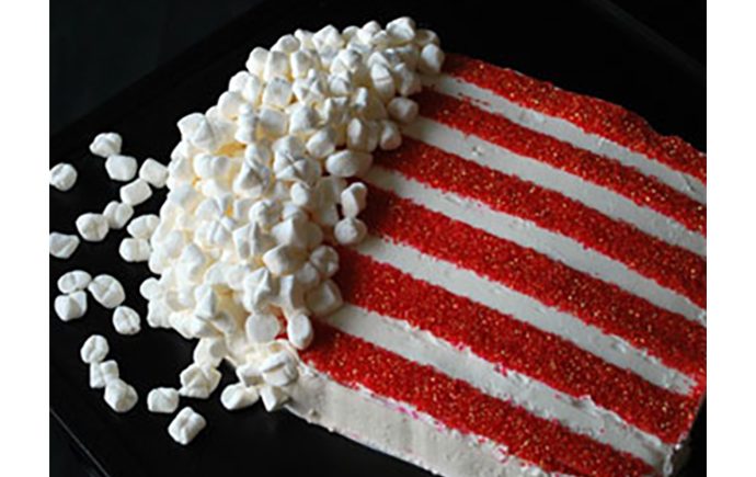 Bag of Popcorn Birthday Cake