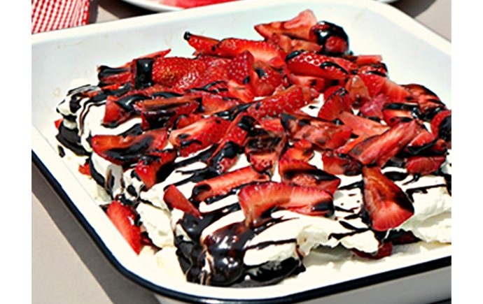 Red and White Icebox Cake