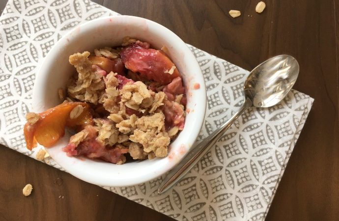 Nectarine Crisp with Plums