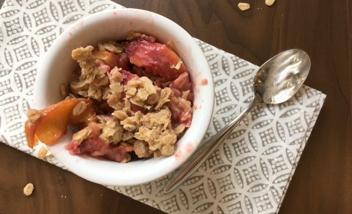 Nectarine Crisp with Plums