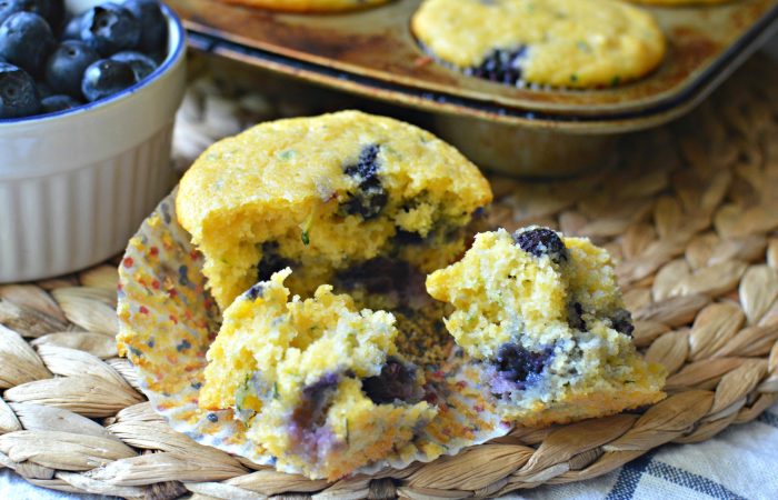 Blueberry and Zucchini Cornbread Muffins - SavvyMom