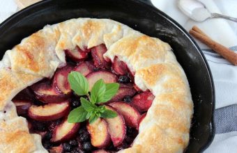 Plum & Saskatoon Berry Galette