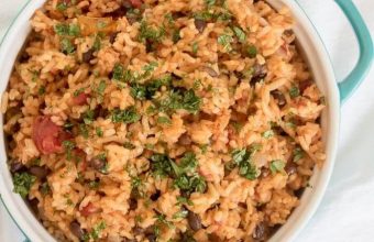 Chipotle Burrito Casserole | Make ahead vegetarian recipe