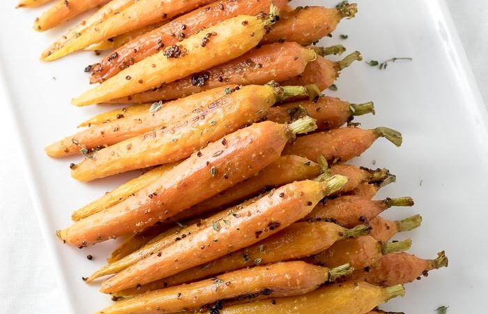 Oven-Roasted Maple Glazed Carrots