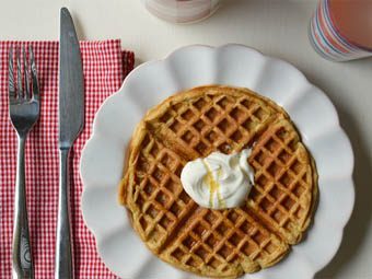 Orange Vanilla Yogurt Waffles