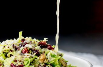 Shaved Brussels Sprout and Cranberry Salad