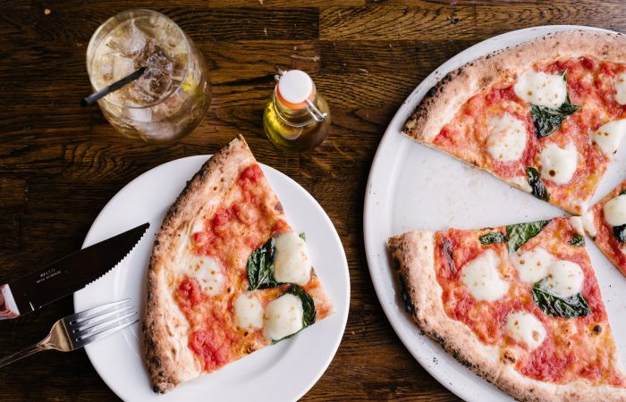 Margherita on a plate
