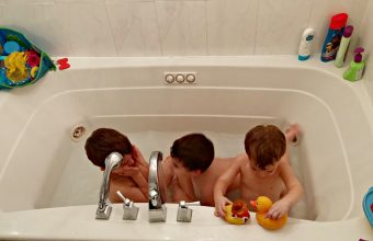 Boys in the bath