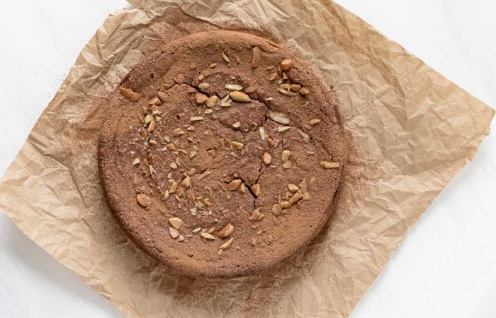 Dark Chocolate Ricotta Cake with Almonds