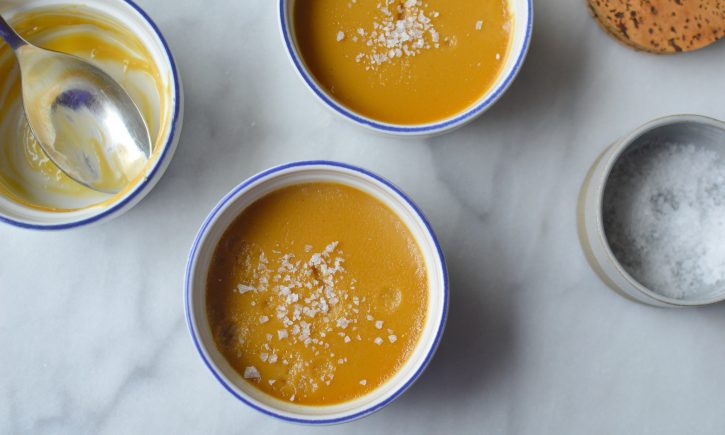 Salted Caramel Pots de Creme in a slow cooker