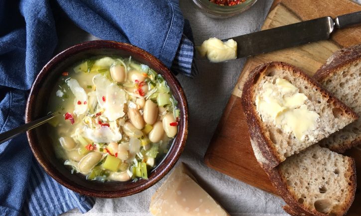 Chicken, White Bean, Leek Soup - 5 ingredient meals easy weeknight recipes for families